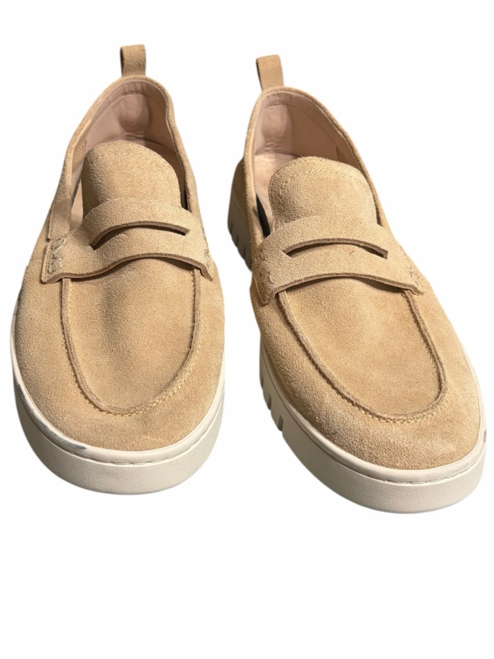 Vionic Women's Suede Penny Loafers in Beige
